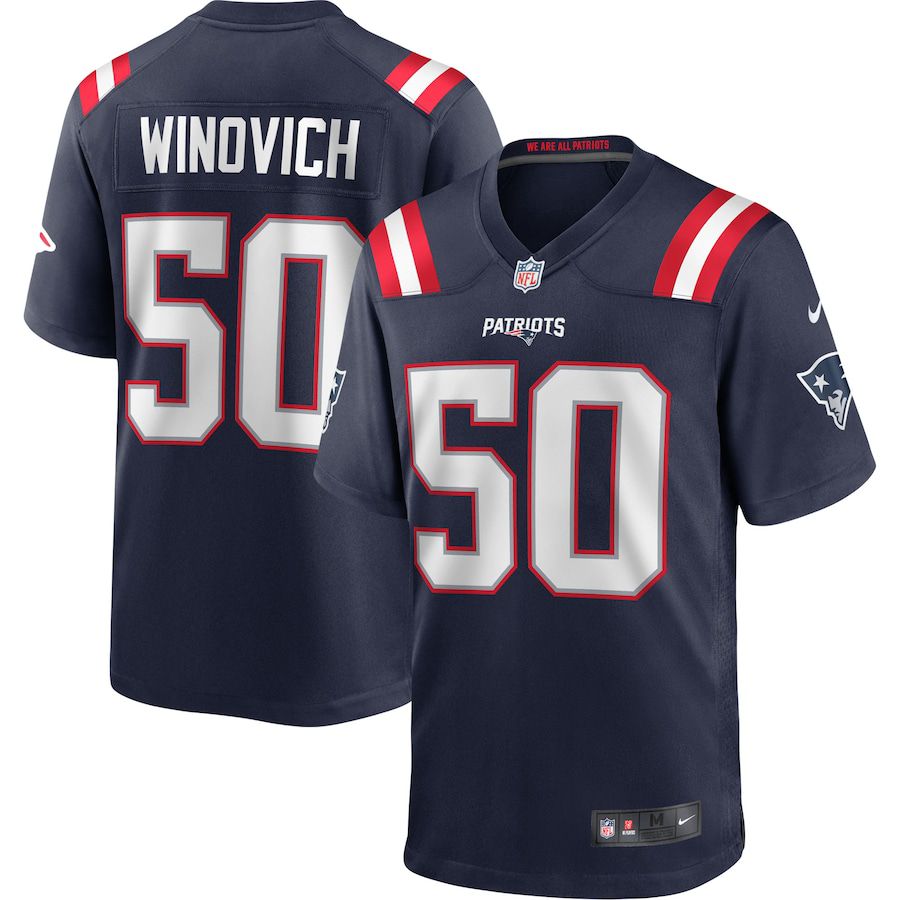 Men New England Patriots #50 Chase Winovich Nike Navy Game Player NFL Jersey->new england patriots->NFL Jersey